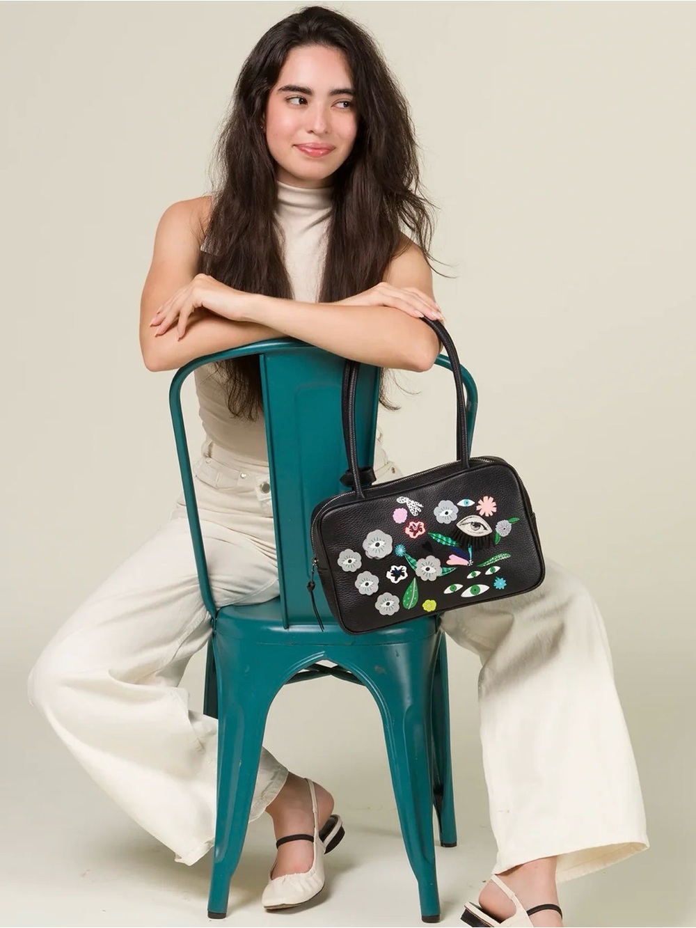 MIN AND MON 121 shoulder bag black leather - the “Good Carrier” design - Picture 12 of 13